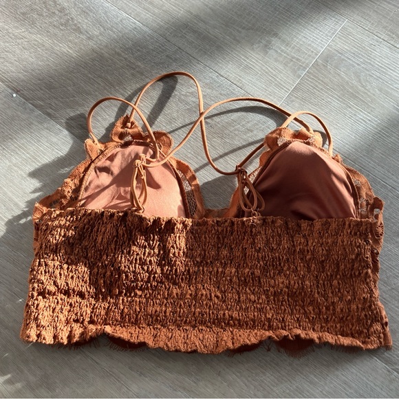 Lace Brunt Orange Bralette 1X - Picture 2 of 4